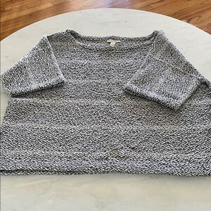 Eileen Fisher Black and White Textured Sweater